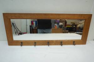lot 76 image: Mirror with hooks