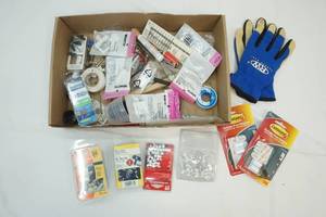 lot 117 image: Command Strips and Work Gloves