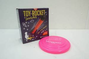 lot 137 image: Toy Rocket and Frisbee