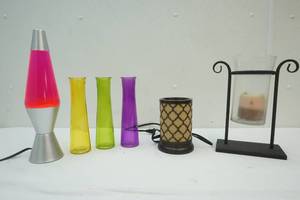 lot 174 image: Lava Lamp, Vases and Wax Warmer