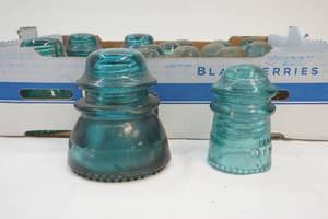 lot 285 image: Vintage Glass Electric Insulators