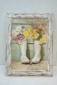 lot 332 image: Rain Boots Pic with Flowers