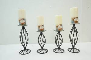 lot 381 image: Vanilla Candles with Holders