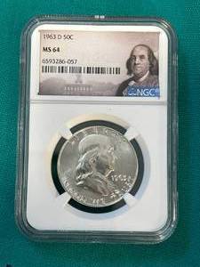 1963-D MS 64 Franklin Half Dollar