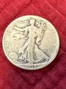 1938-D (rare date) Walking Half Dollar