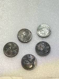 Lot of 5 Steel Pennies