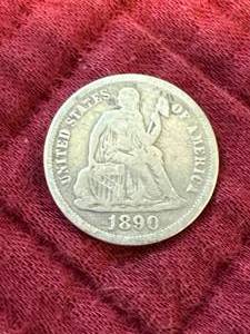 1890 Seated Liberty Dime