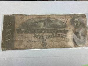 Genuine 1864 $5 Bill