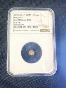 Gold Piece India Fanam from 1632-1812 AU58