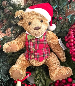 lot 200 image: Gorgeous Holiday Greenery and Adorable Christopher Radko Plush Noel Bear