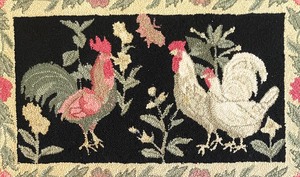 lot 201 image: 100% Wool Pile Petit Hook Collection Rug