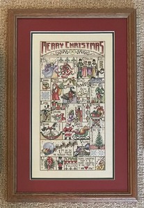 lot 236 image: Three Christmas Themed Framed Needlepoint Pieces