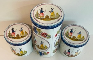 lot 247 image: Three Massily of France Tin Canisters