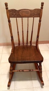 lot 255 image: Wooden Vintage Rocking Chair
