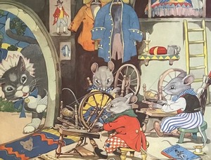 lot 286 image: Three Little Mice Sat Down to Spin Framed Print