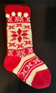 lot 298 image: Scandinavian Knit Stocking, Mittens and Socks