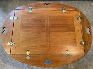 lot 22A image: Vintage Hinged Wooden Coffee Table