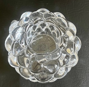 lot 70 image: Three Orrefors Raspberry Crystal Candle Holders