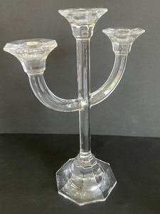 lot 73 image: Pair of Villeroy and Boch Three Arm Candelabras
