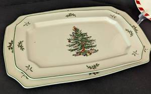 lot 113 image: Assorted Spode Christmas Tree Platters