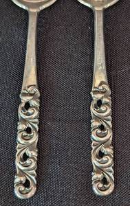 lot 149 image: Four Brodrene Mylius 830 Sterling Silver Demitasse Spoons