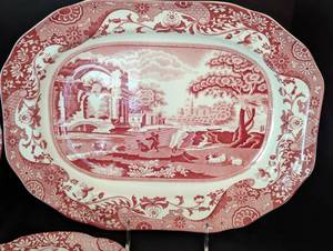 lot 152 image: Spode Cranberry Italian Dishes