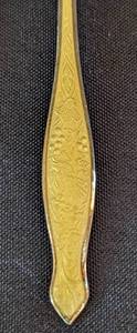 lot 160 image: Pair of Gold Tone Enameled Sterling Silver Spoons