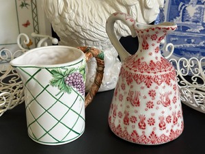 lot 27 image: Lovely Home Decor Items including Two White Decorative Metal Baskets