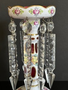 lot 30 image: Antique Lustre Candle Holder