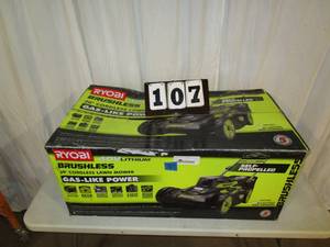 lot 107 image: Ryobi 20 Cordless Lawn Mower