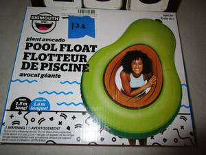 lot 133 image: Big Mouth Avocado Pool Float