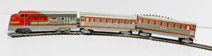 lot 42 image: Vintage 1950s W. Germany Distler Tin Litho Battery Operated Train Set