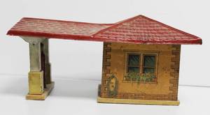 lot 44 image: Gibbs Vintage Toy Tin Litho Gas Station