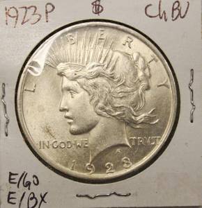 lot 7 image: 1923 P Silver Peace & Eagle American Dollar