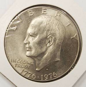 lot 9 image: Eisenhower 1776 - 1976 American Silver Dollar Coin
