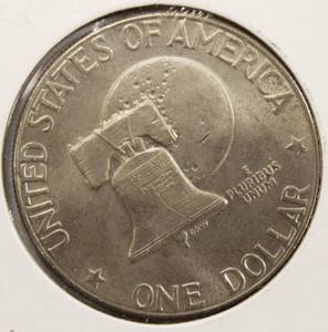 lot 20 image: Eisenhower 1776 - 1976 American Silver Dollar Coin