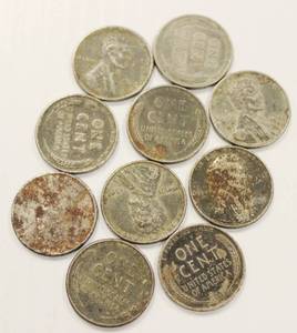 lot 66 image: 1943 Steel Pennies Lot Of 10 Pennies