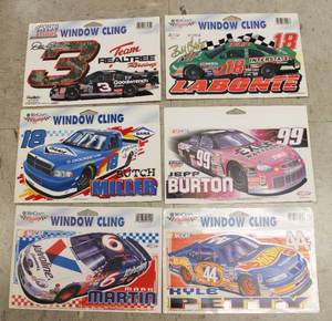 lot 37 image: Window Clings Car Racing Champions Decals 8 34 X 6 Each Lot Of 6 Decals