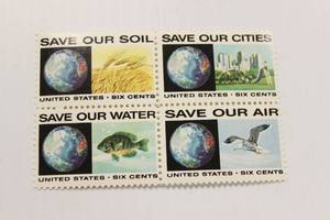 lot 73 image: U.S. 6 Cents Save The Environment Vintage Stamps Set Of 4 Stamps