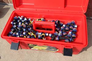 lot 29 image: Plano Heavy Duty 20 Inch Tool Box With Lots Of  Irrigation Pipe Fittings
