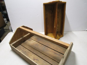 Vintage Tool Tray & Oak Tray