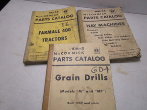 IH Parts Catalogs Tractor, Hay Machines, Grain Drills