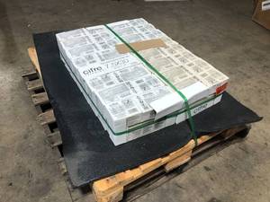 lot 4 image: Pallet with 16 boxes of Ivy Hill Tile Strait White 3 in. x 12 in. Matte Ceramic Subway Wall Tile (22-Pieces 5.38 sq. ft.  Case)