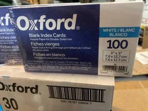 lot 109 image: Blank Index Cards