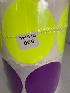 lot 140 image: 3-Inch Round Sticker Labels
