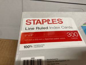 lot 71 image: Pastel Index Cards