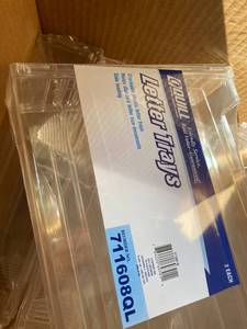 lot 118 image: Clear Stackable Letter Trays