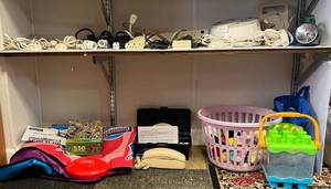 Two Shelves Full Of Misc Items