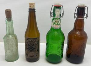 Group Of Vintage Glass Bottles