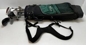 Set Of Misc. Golf Clubs With Bag